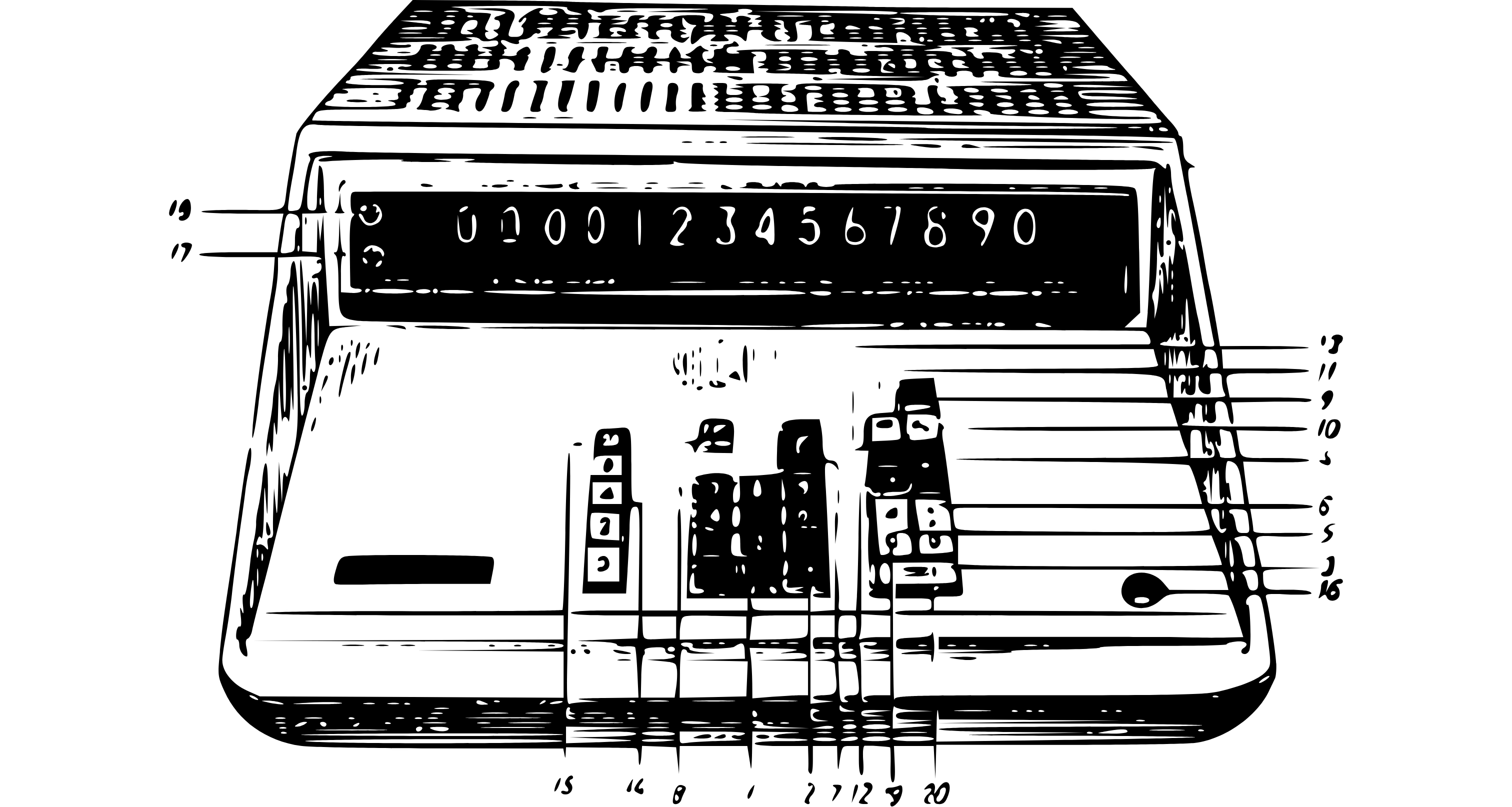 Old fashion calculator